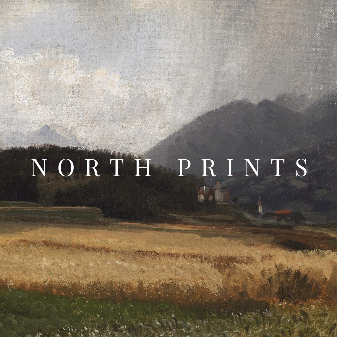 Moody Landscape Print Summer Nature Vintage Painting 654 - Image 4