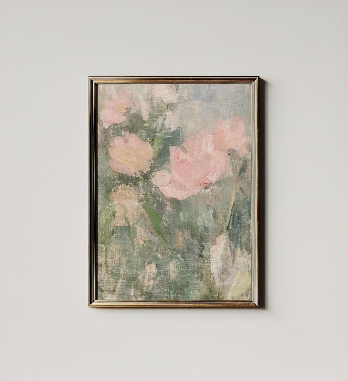 Abstract Spring Tulip Painting, Modern Botanical Art Print