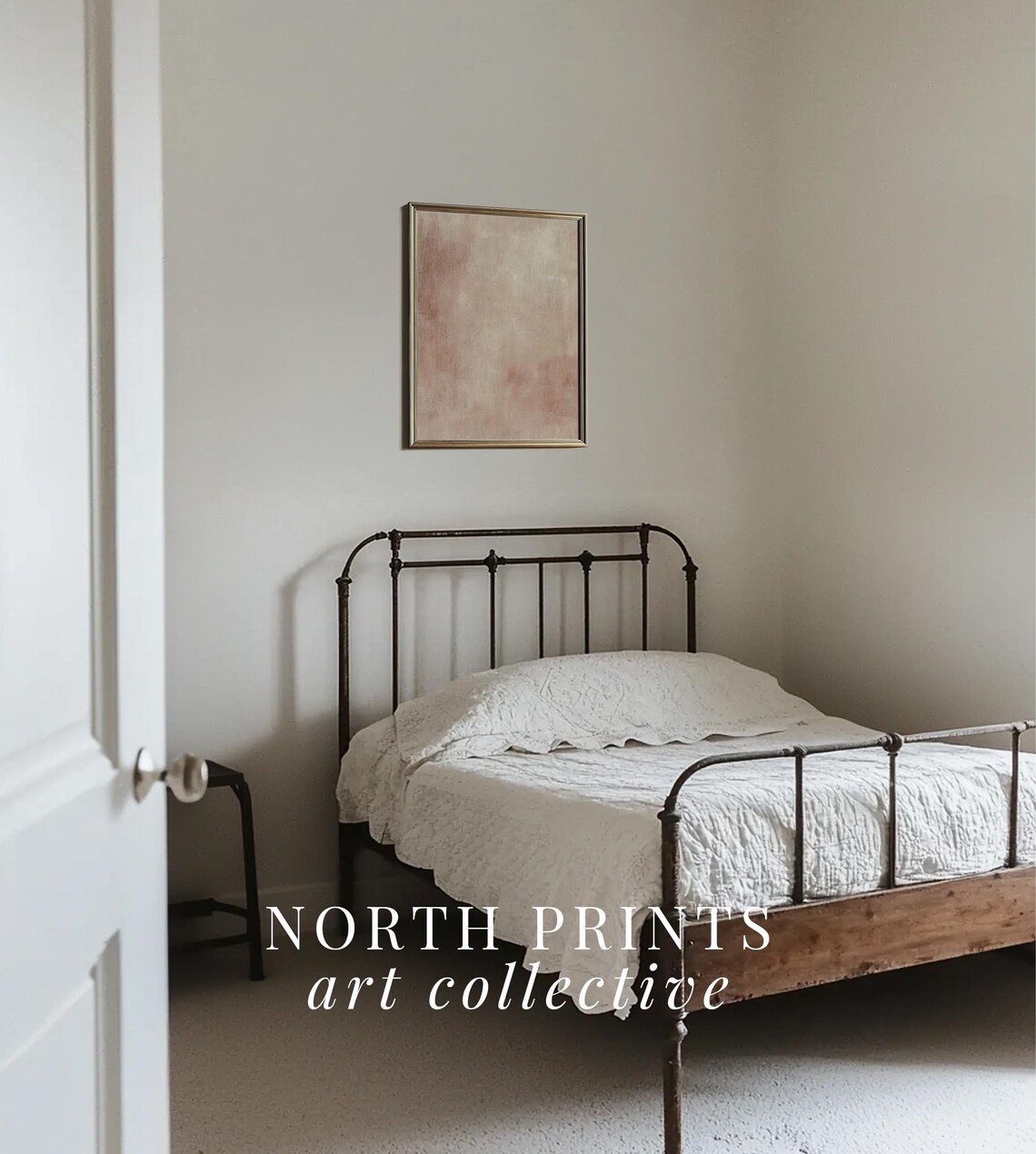 Neutral Blush Abstract Art Print, Dining Room Decor - Image 3