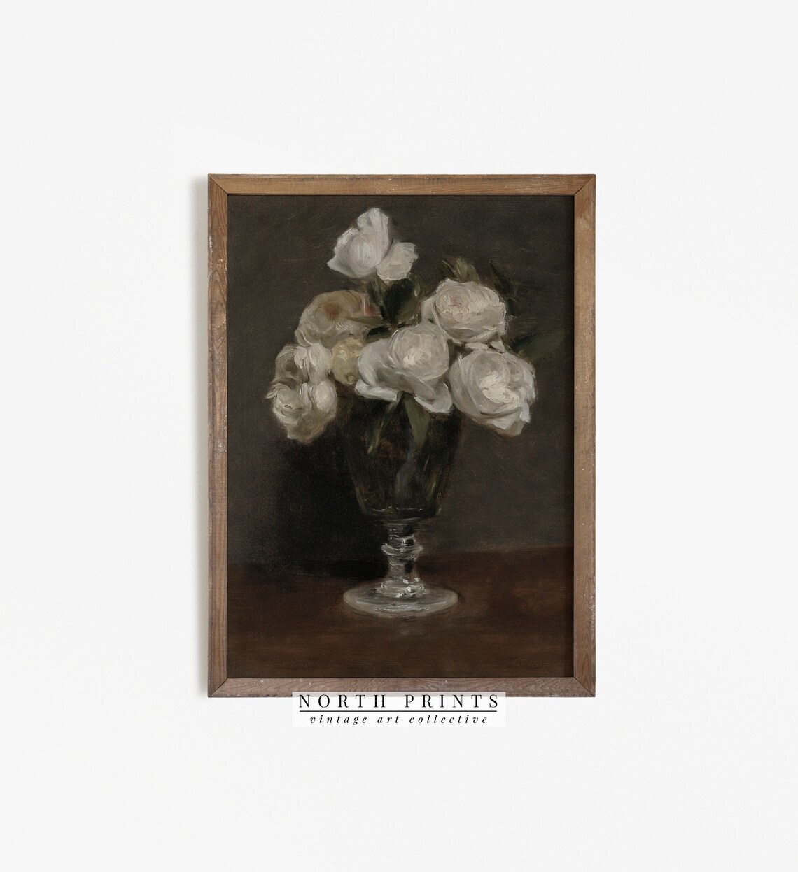 Still Life Roses Vintage Botanical Art Print