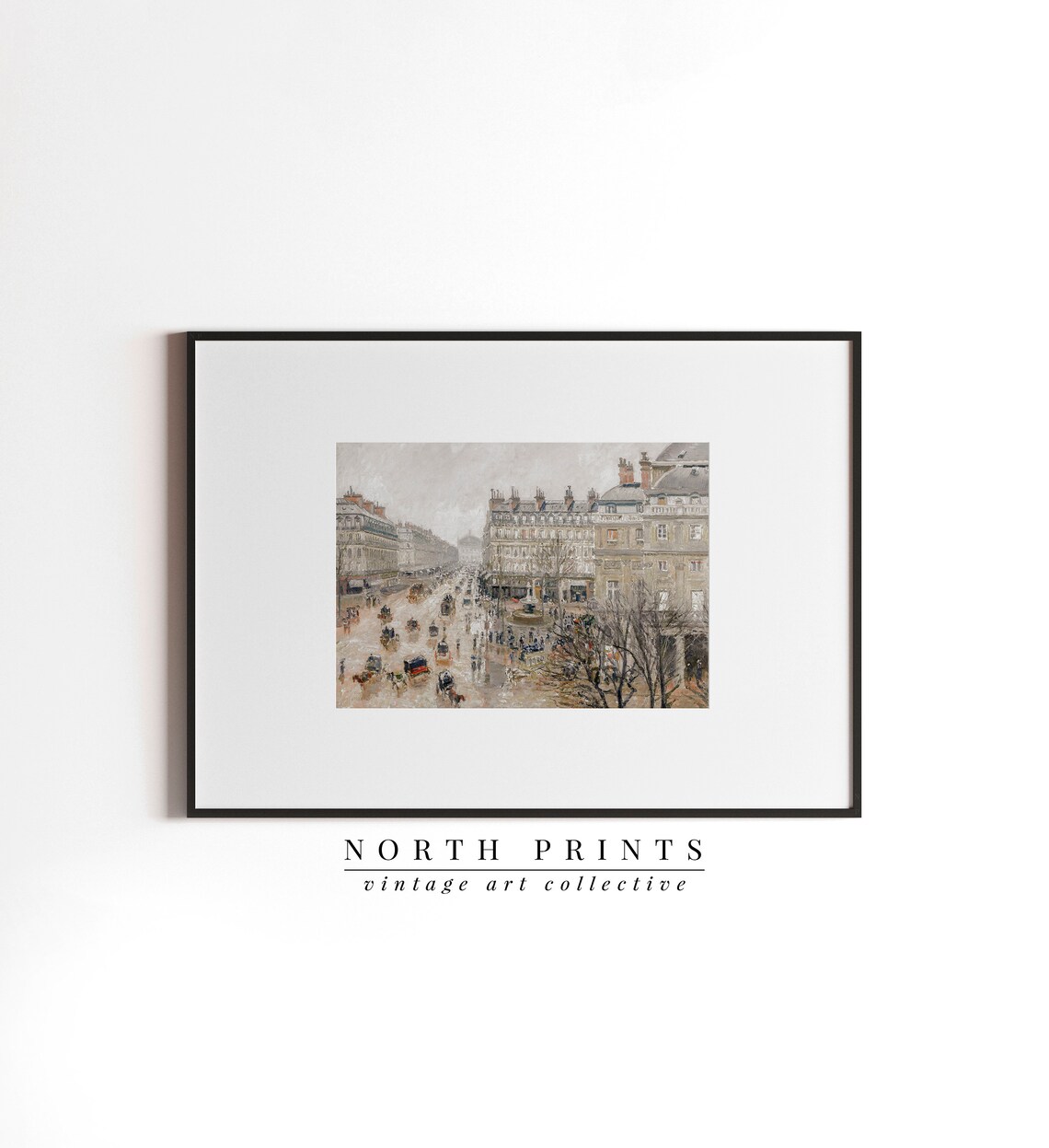 Vintage French Cityscape Abstract Art Print - Image 3