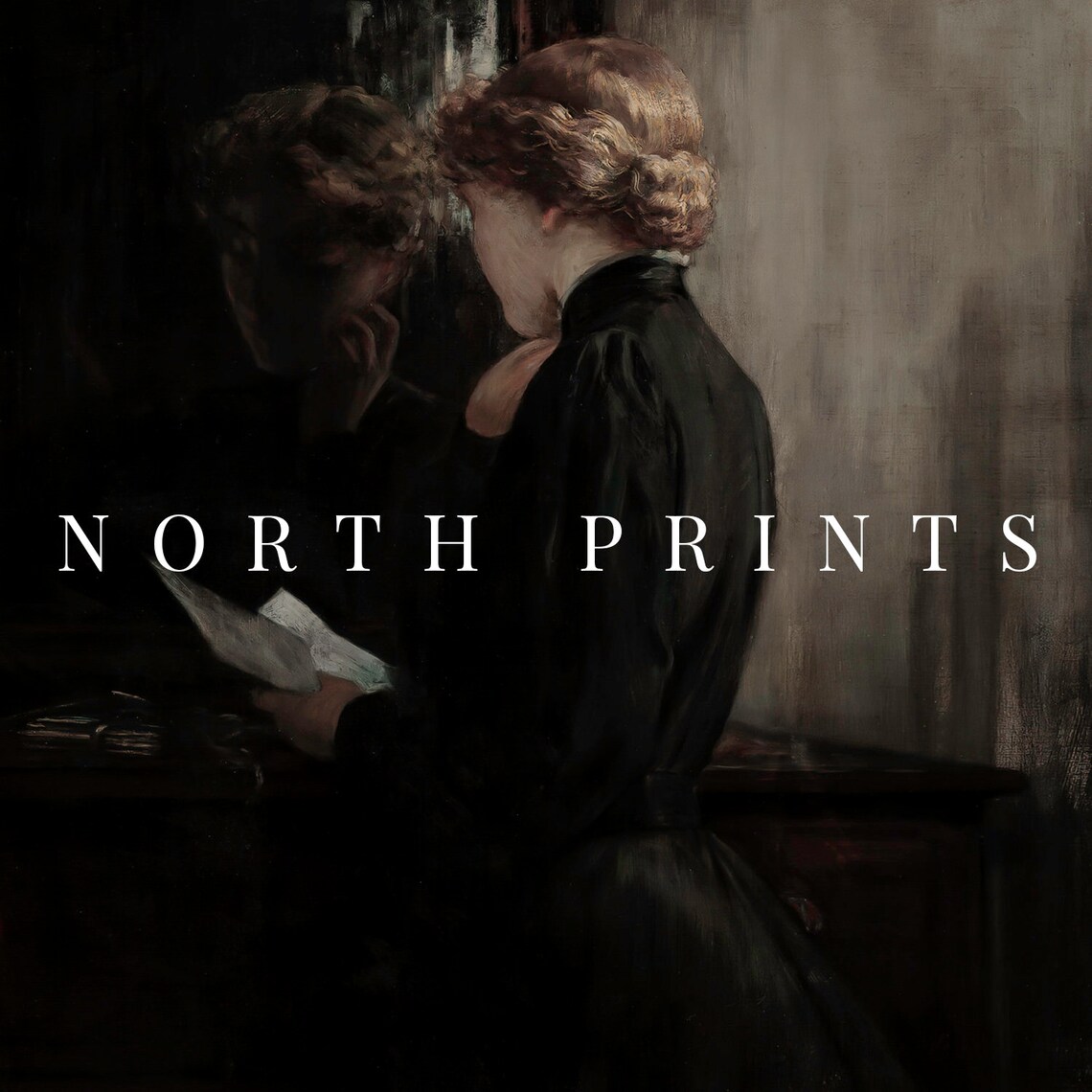 Dark Vintage Portrait Painting Love Letter Art Print - Image 4