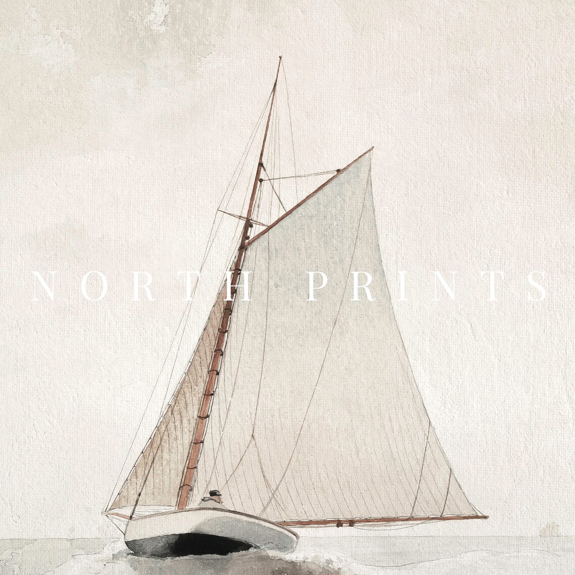 Vintage Sailboat Coastal Aesthetic Art Print - Image 3