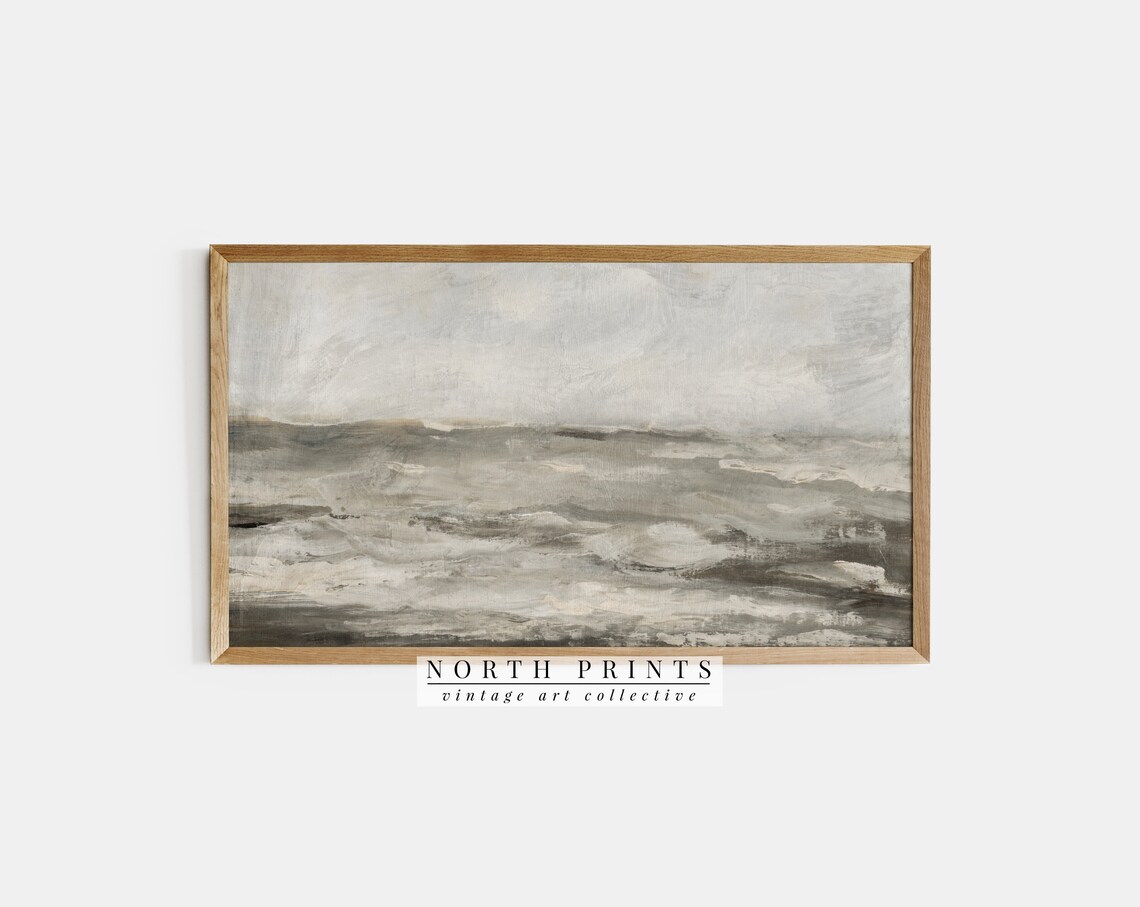 Ocean Frame TV Art Painting Coastal Nautical Art Print