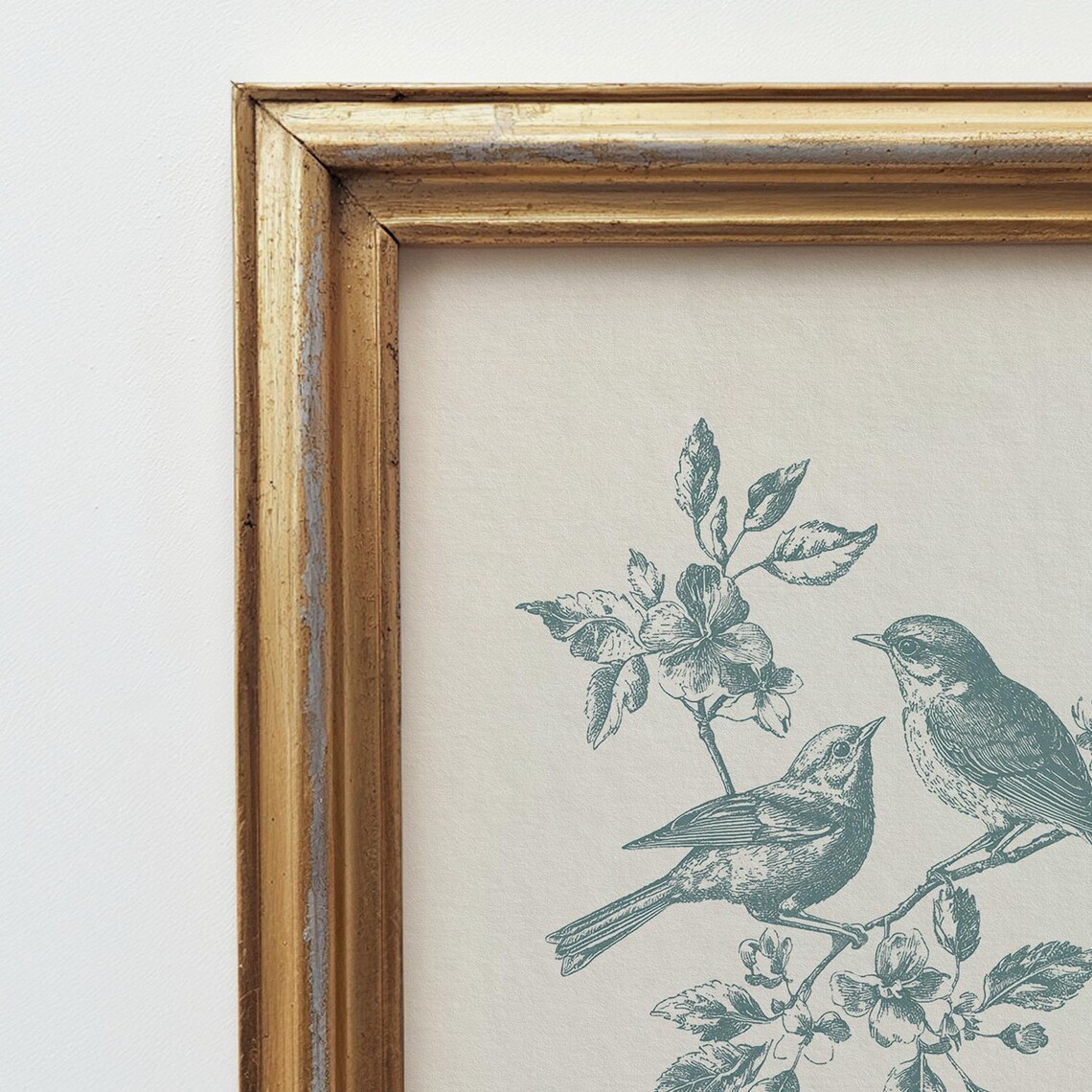 Neutral Blue Birds Print, Minimalist Farmhouse Art Print - Image 4