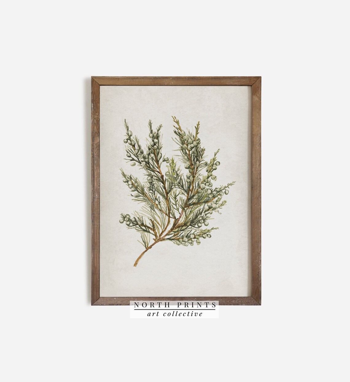 Rustic Botanical Winter Country Art Print - Image 3