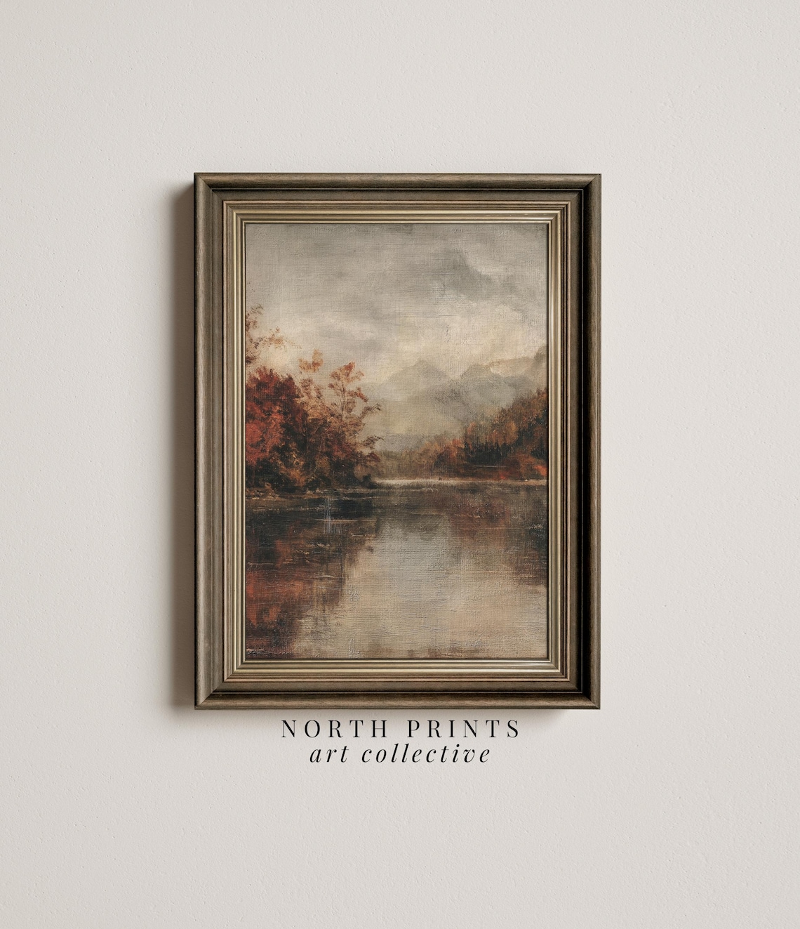 Fall Landscape Art Print, Autumn Living Room Decor