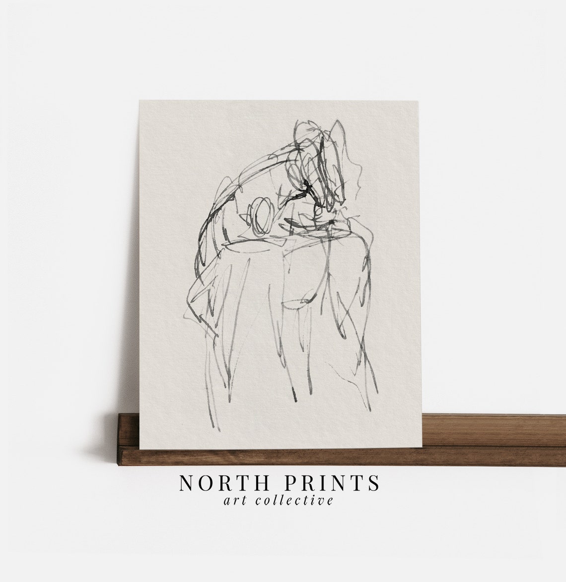 Antique Horse Head Line Sketch Minimalist Equestrian Study Poster