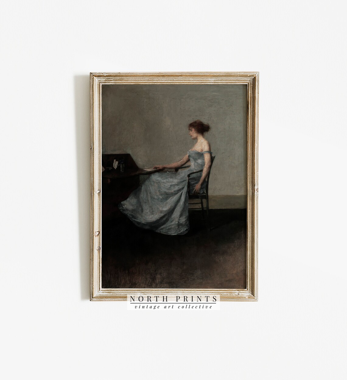 French Portrait Painting, Vintage Woman Art Print - Image 2