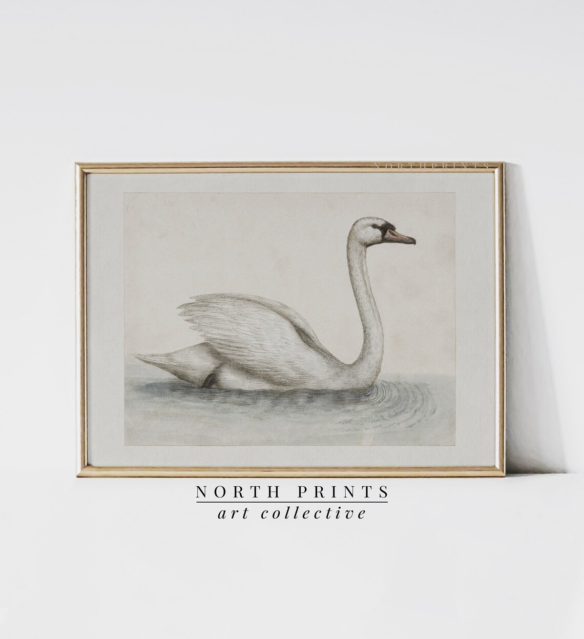 Swan Vintage Nursery Farmhouse Art Print - Image 2