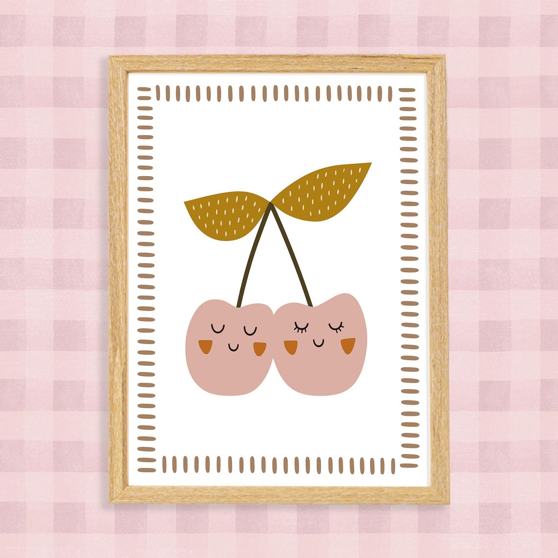 Cherry Nursery Print Whimsical Baby Room Wall Art