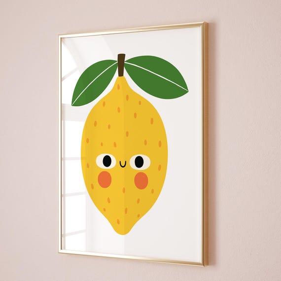 Funny Lemon Nursery Print Whimsical Kids Room Decor