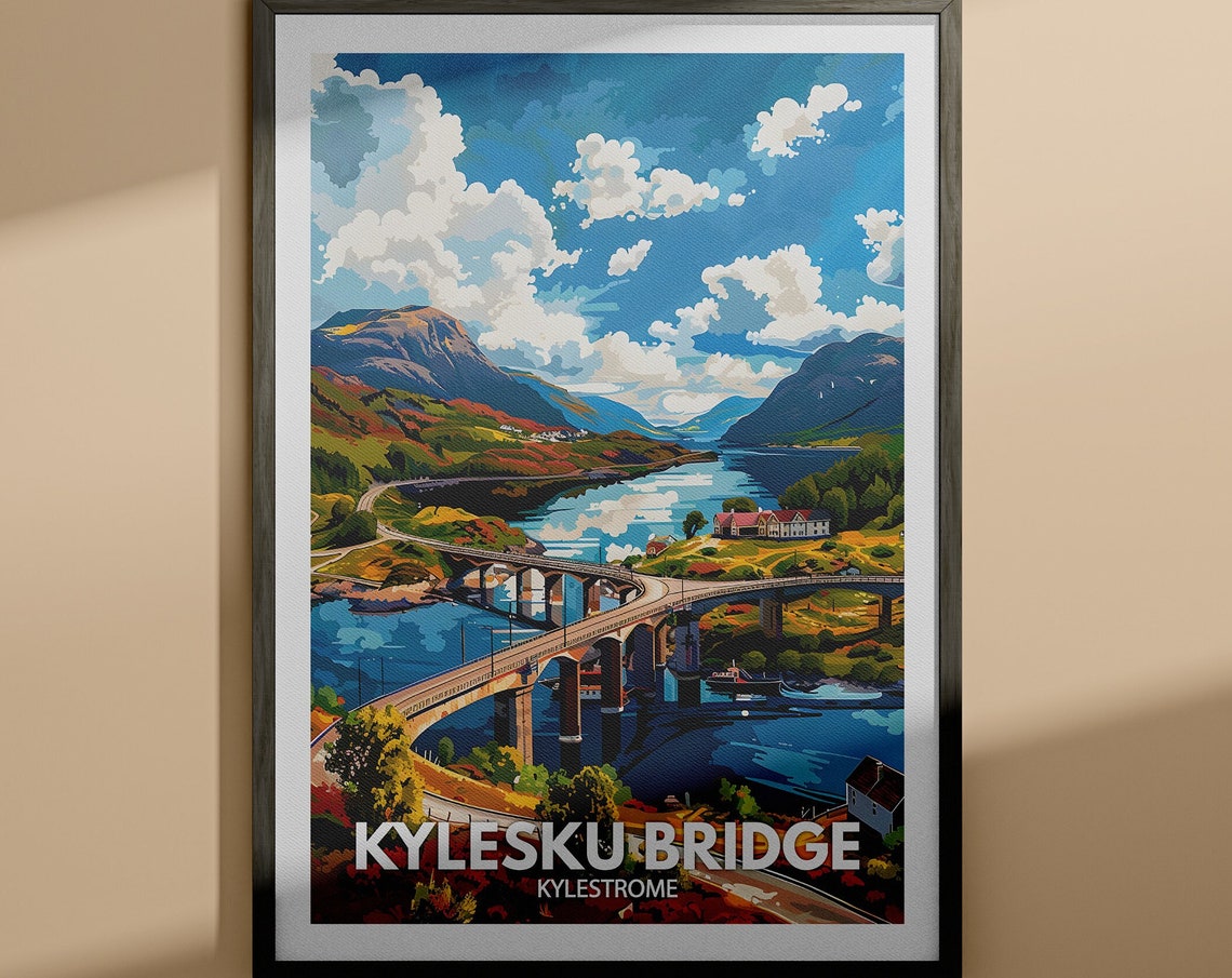 Kylesku Bridge Kylestrome Scotland Loch Mountain Road Poster