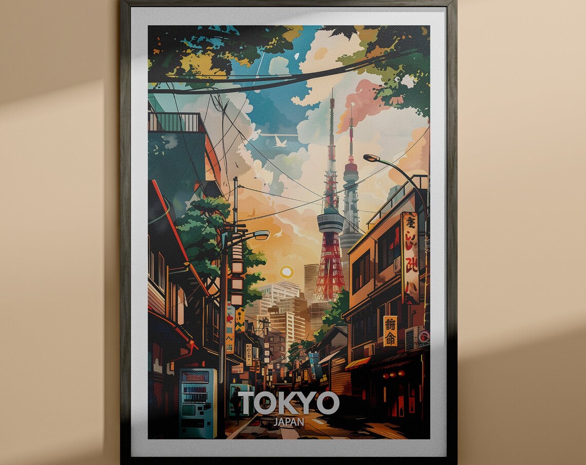Tokyo Print Tokyo Travel Poster Japan Wall Art Print Japan Home Decor Travel Wall Art Poster Unique City Print