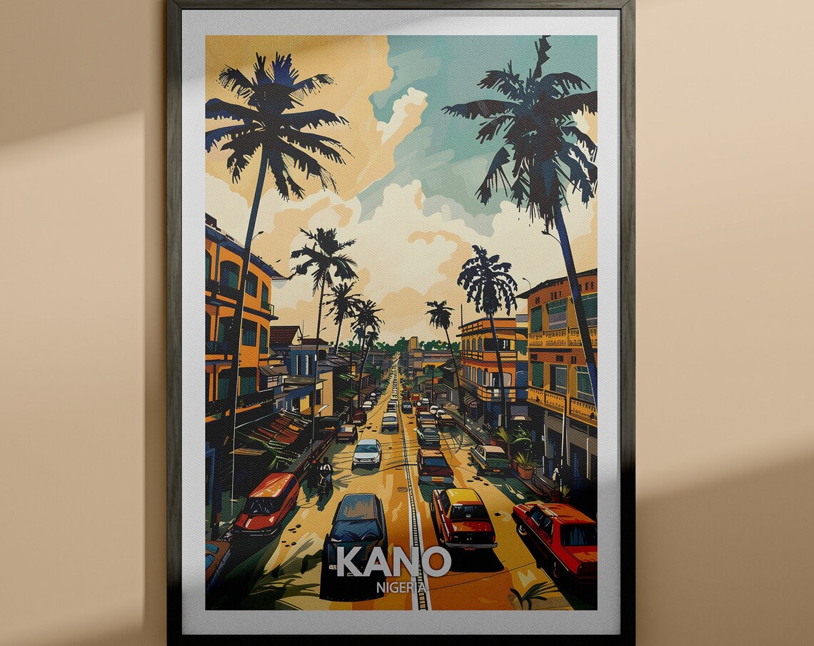 Kano Print Kano Travel Poster Nigeria Wall Art Print Nigeria Home Decor Travel Wall Art Decor Unique City Poster