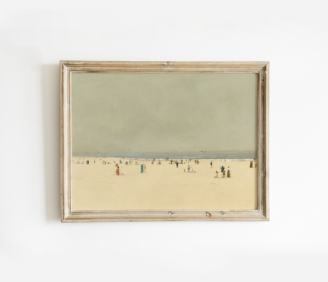 Vintage Seascape Beach House Coastal Wall Art Print - Image 3