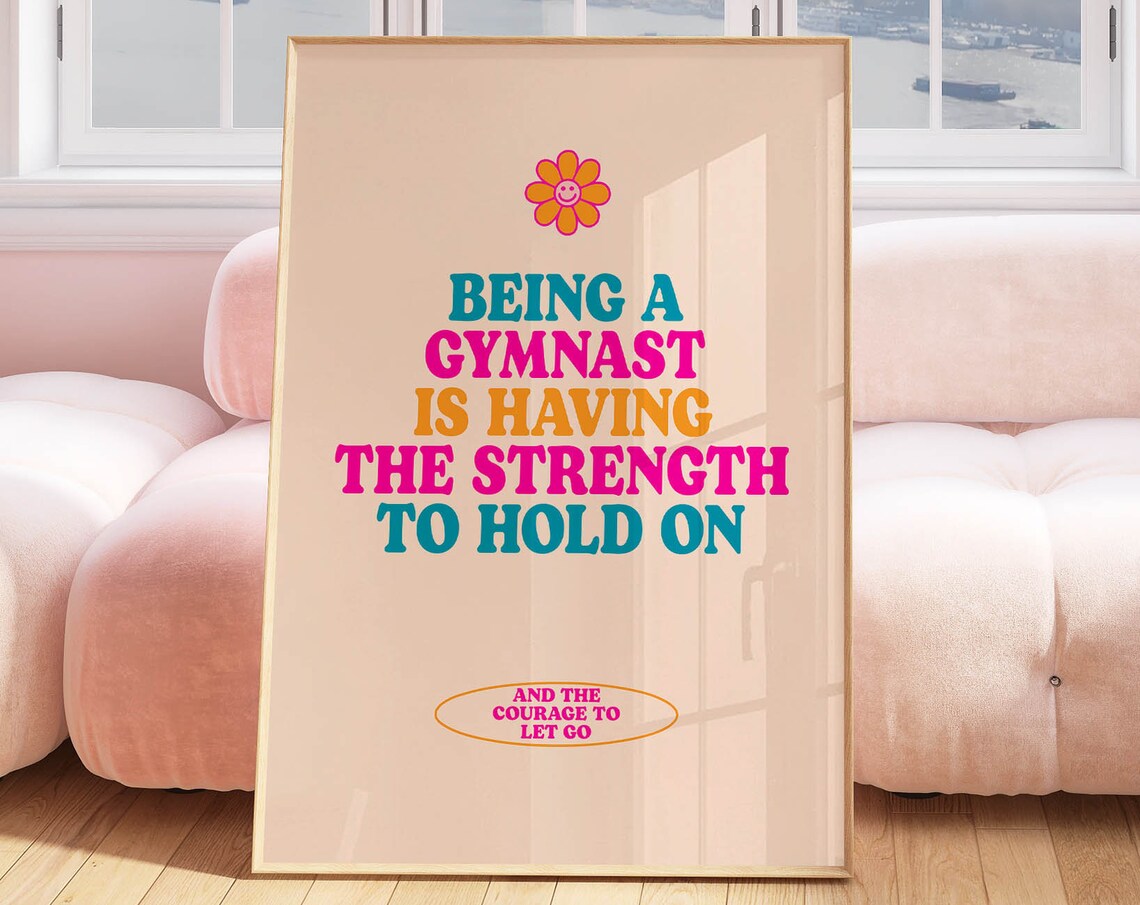 Gymnast Preppy Room Decor Art Print