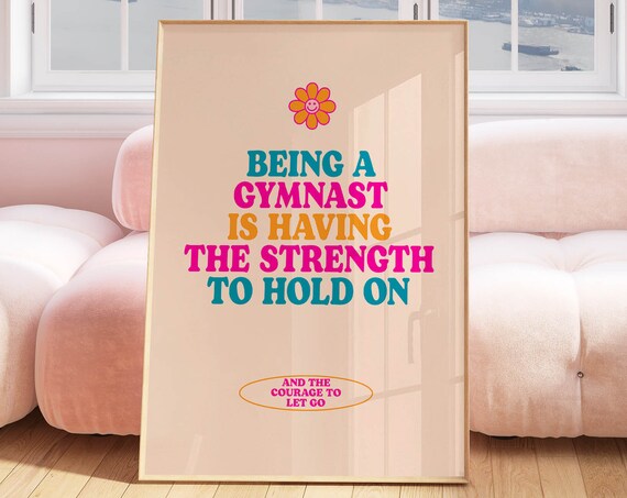 Gymnast Preppy Room Decor Art Print
