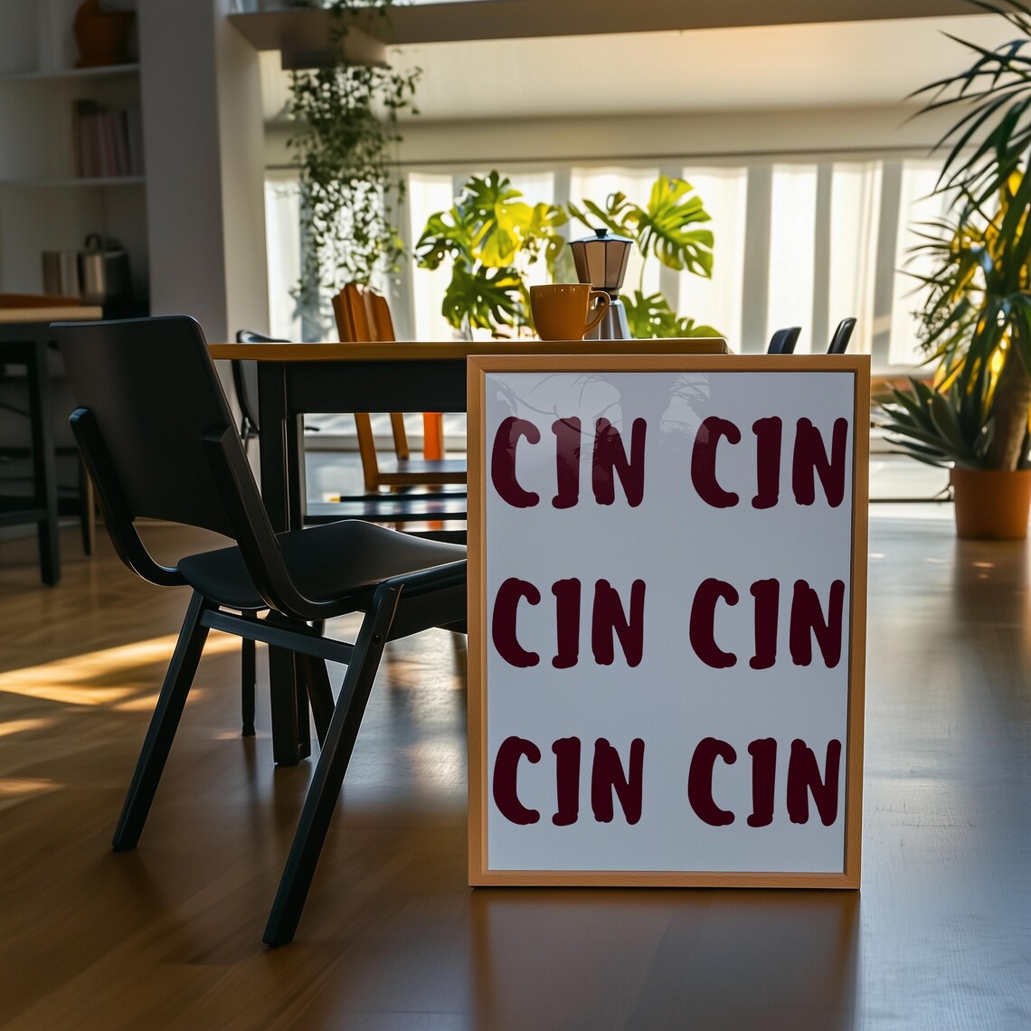 Cin Cin Print, Cheers Wine Toast Art Print - Image 4