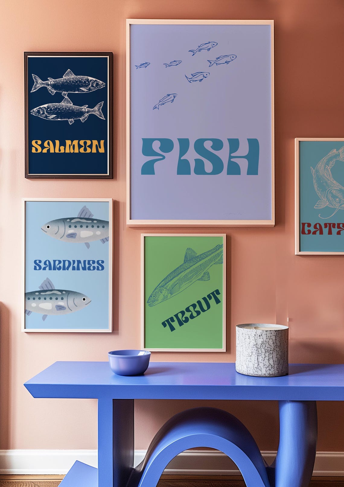 Fish Kitchen Poster Bundle, Ocean Food Decor - Image 4