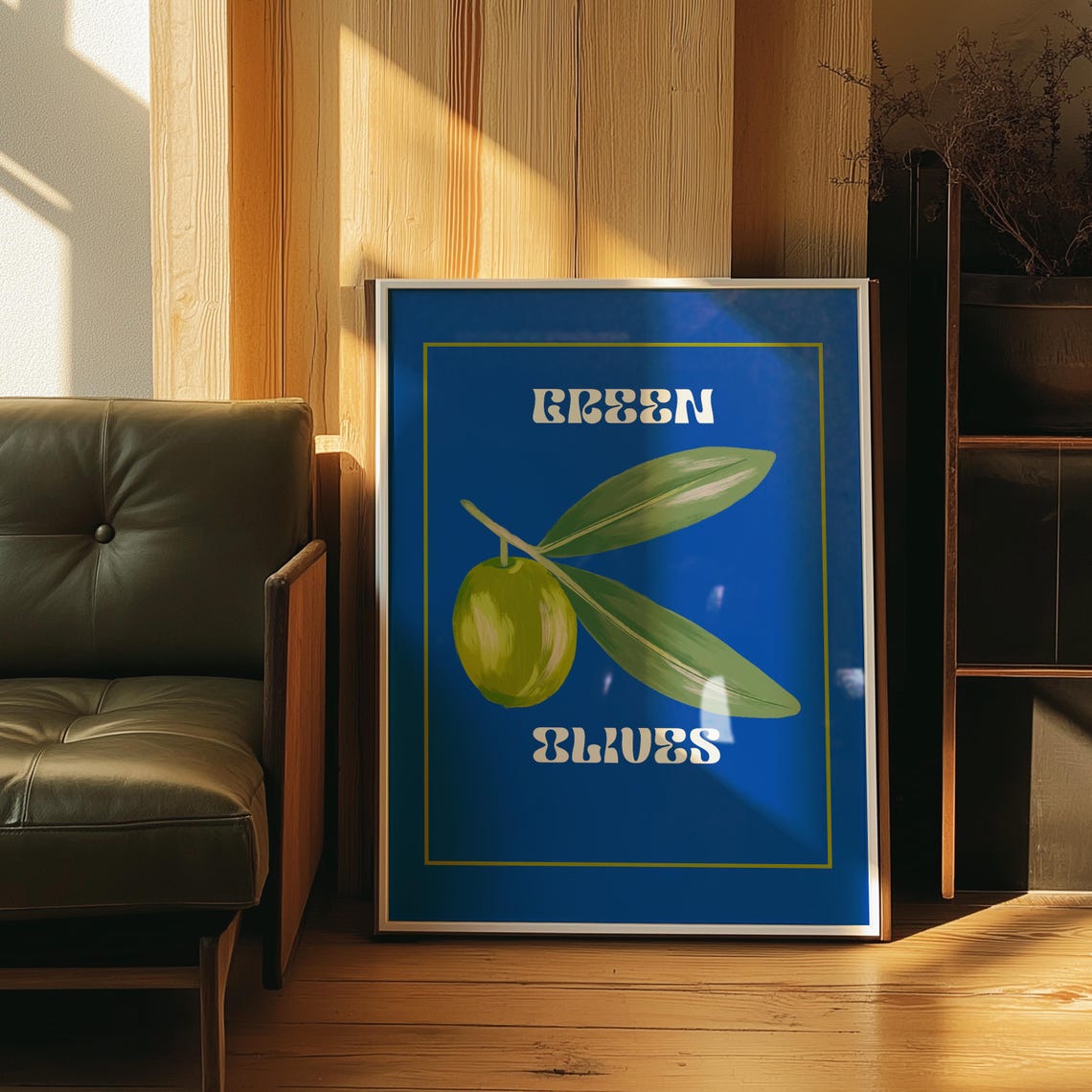 Green Olives Poster, Mediterranean Kitchen Decor - Image 4