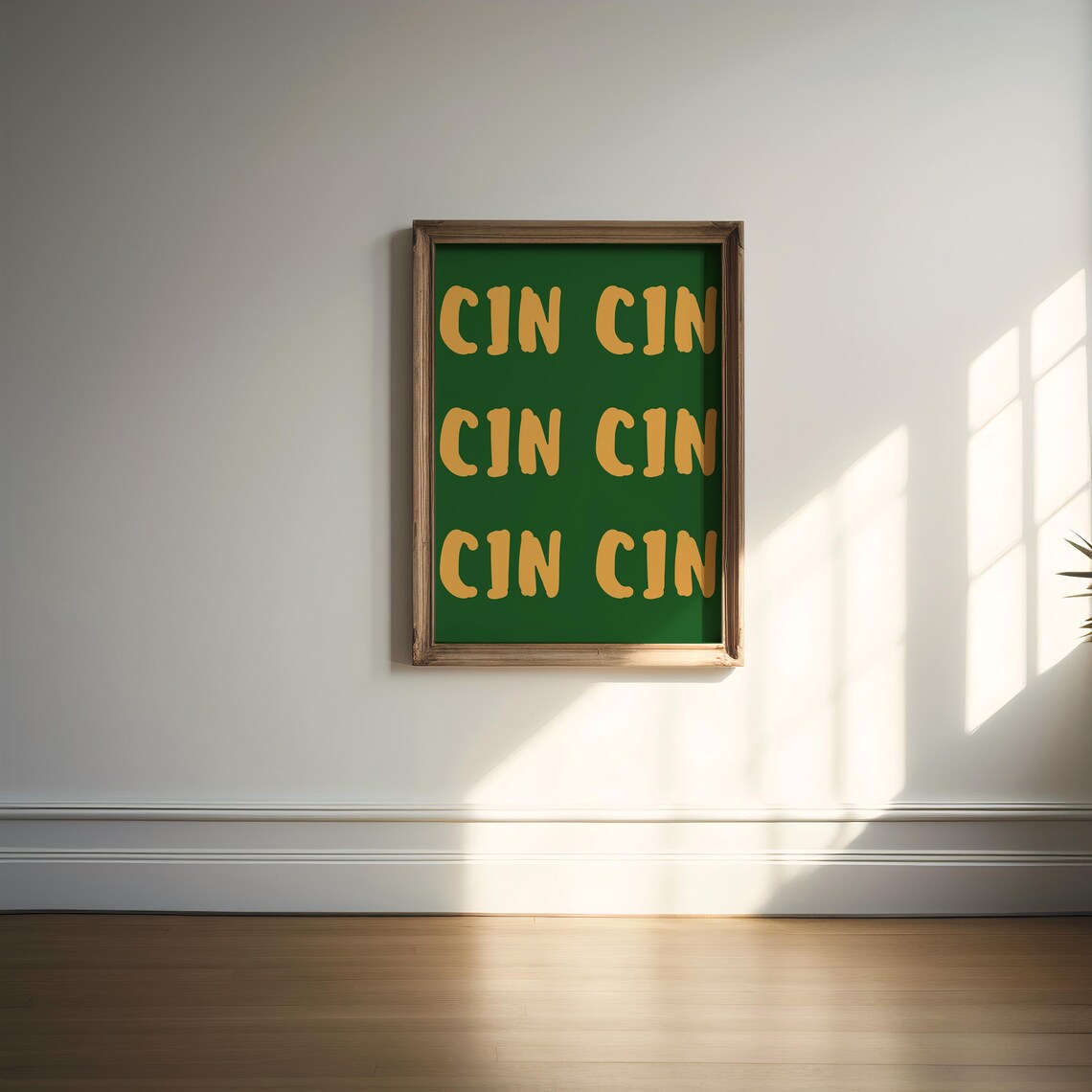 Cin Cin Print, Bold Red Italian Wine Toast - Image 3