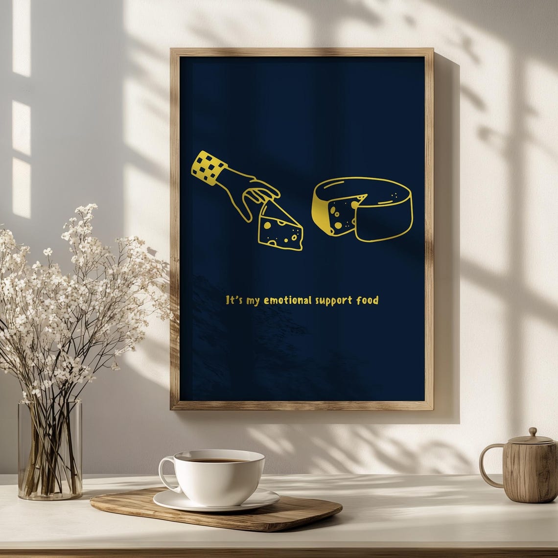 Cheese Print, Retro Food Humor for Kitchen - Image 2