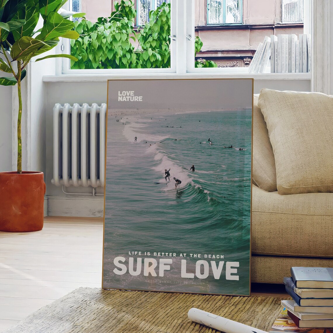 Retro Surf Love Movie Poster Wall Art Print - Image 5