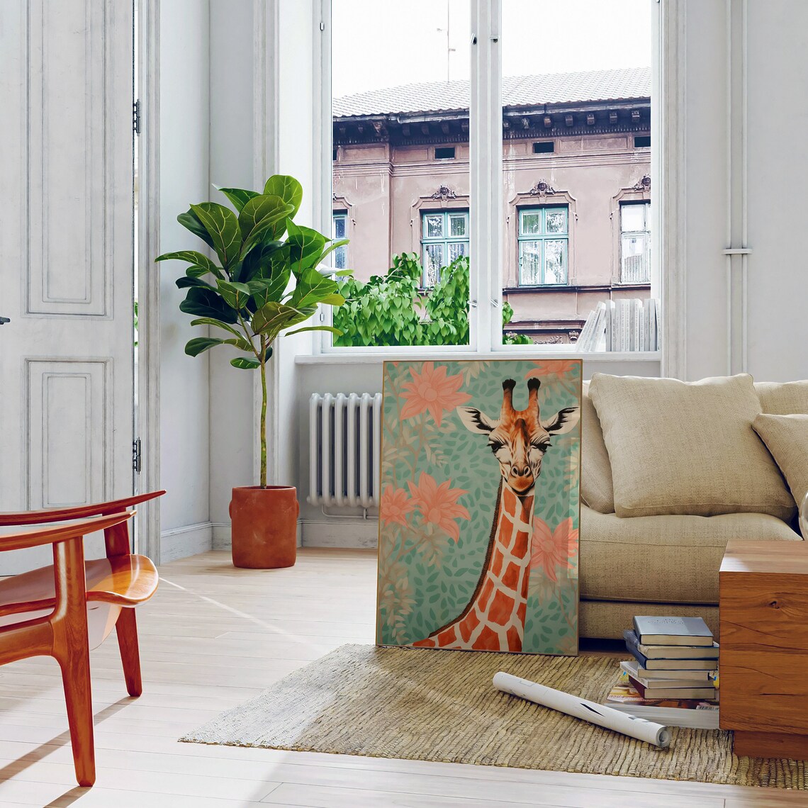 Giraffe Safari Animal Art Print for Kids Rooms - Image 4