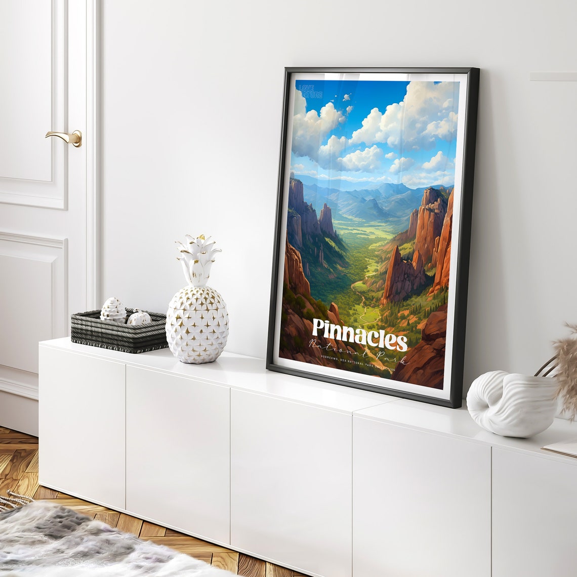 Pinnacles National Park Scenic Canyon Vista Vintage Travel Poster - Image 2