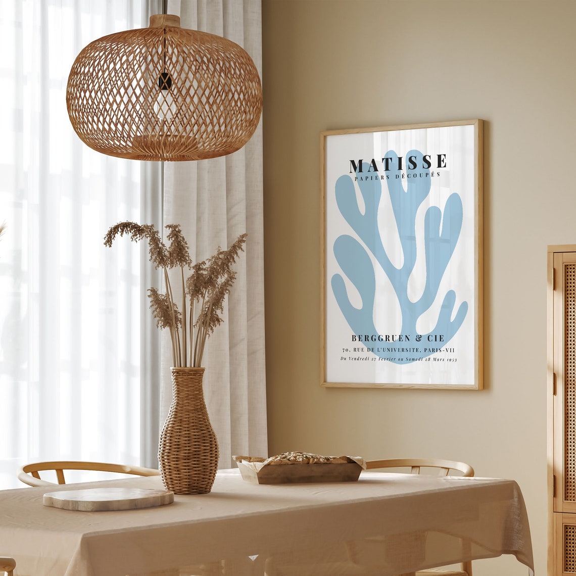 Henri Matisse Blue Coral Paper Cutout Paris Exhibition Poster - Image 4