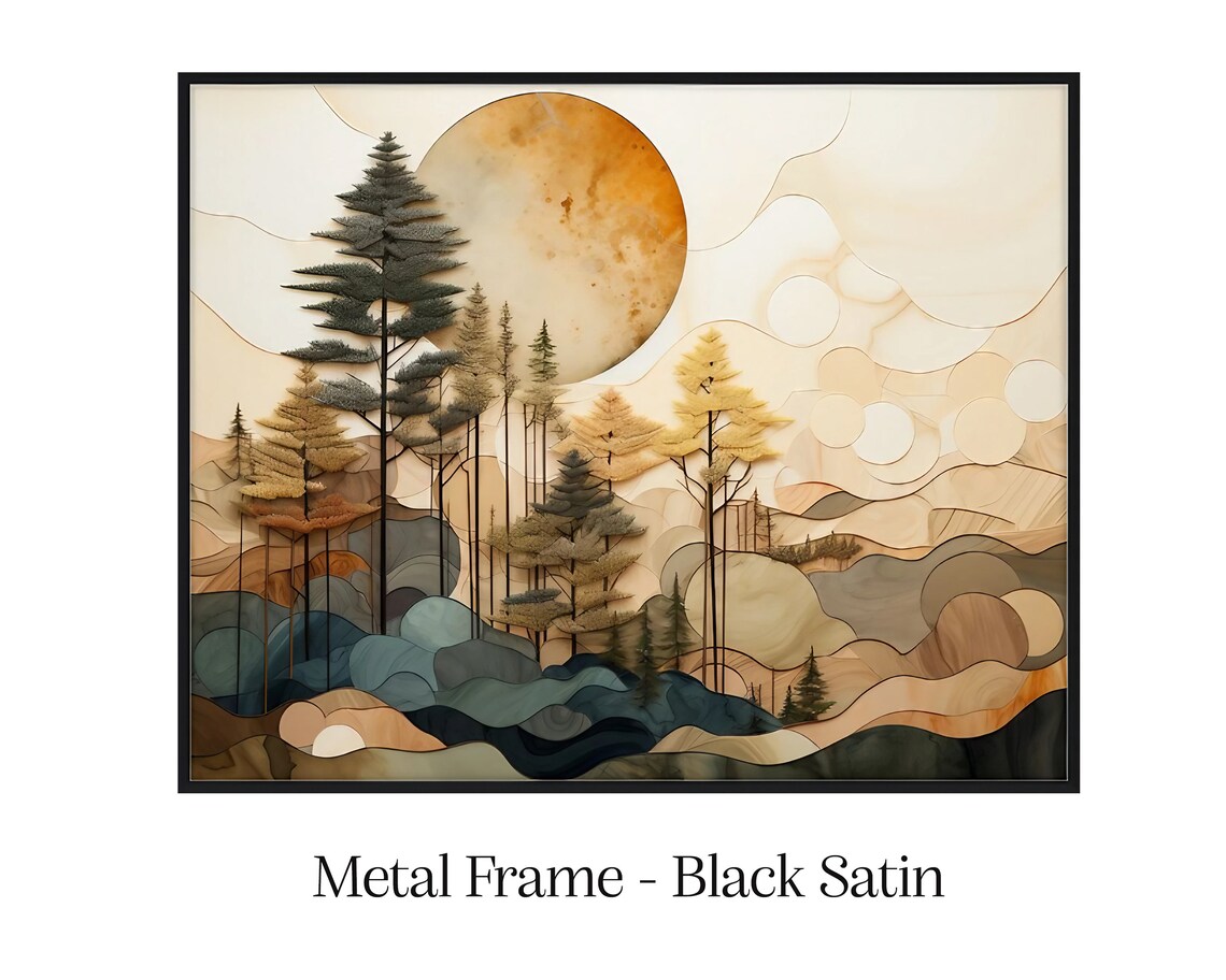 Abstract Landscape Botanical Boho Art Print, Earth Tones - Image 3