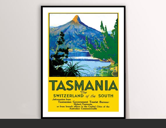 Tasmania Island Australia Travel Poster Print Wall Decor Buy 3 Pay For 2 Express Shipping