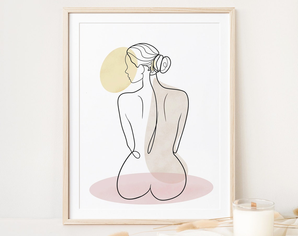 One Line Art Woman Line Drawing Woman Woman Body Art Female Line Art One Line Print Minimal Woman One Line Art One Line Minimalist Art
