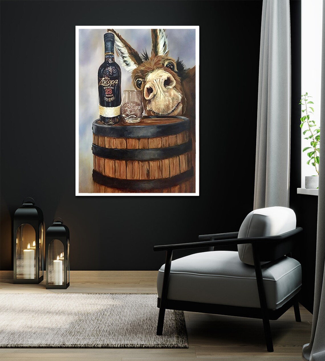 Donkey Wall Decor Funny Donkey Art Donkey Poster Donkey Wall Art - Image 2