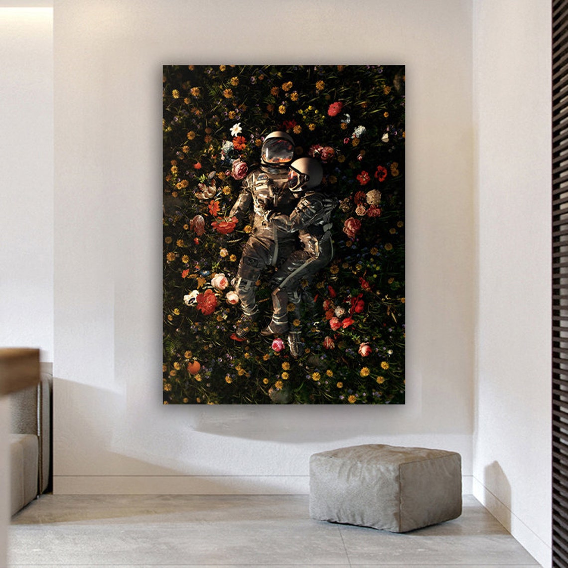 Flowers In Astronaut Poster Print - Image 3