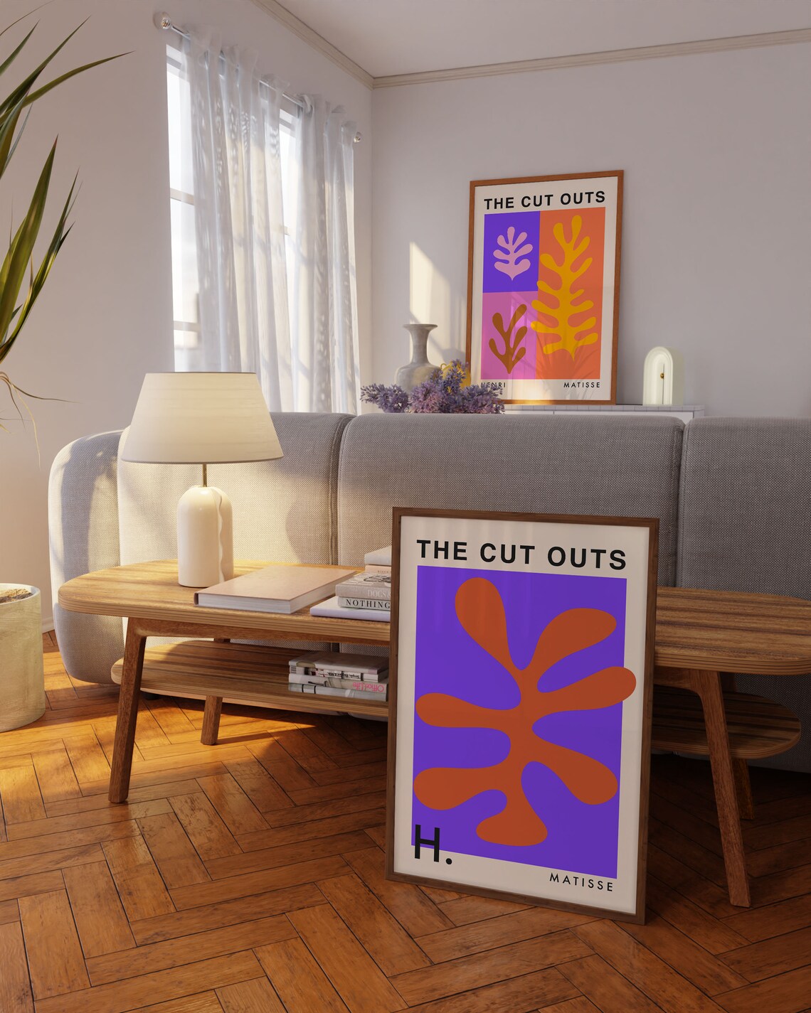 Matisse The Cut Outs Purple Orange Abstract Botanical Style Poster - Image 3