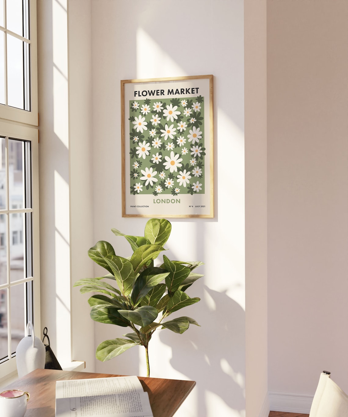 Flower Market Poster, Retro Botanical Art Print - Image 2