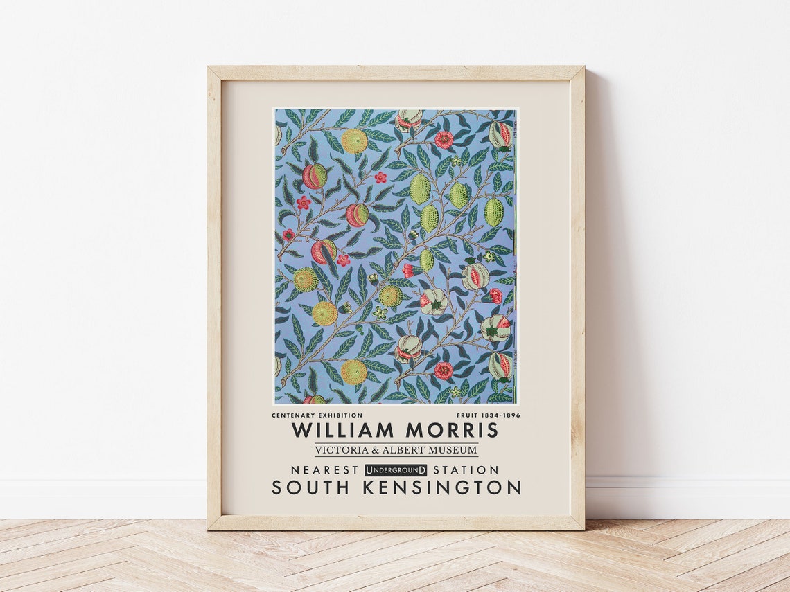 William Morris Fruit Pattern V and A Museum Exhibition Poster - Image 2