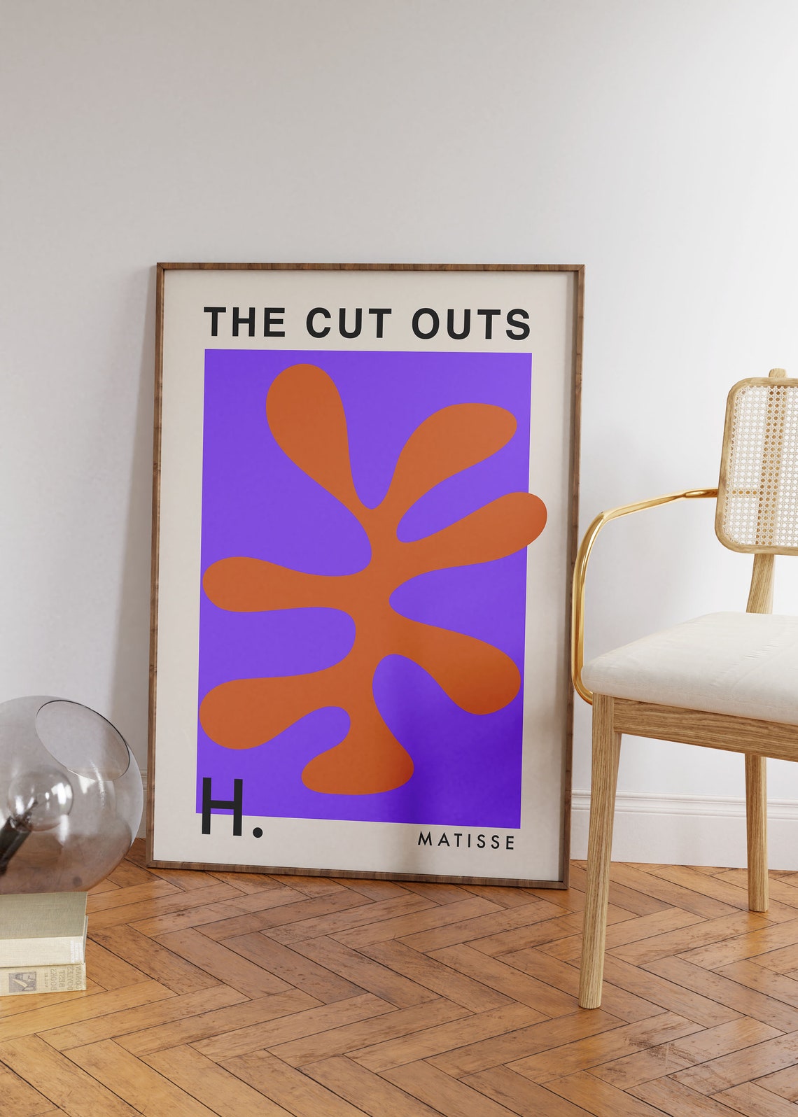 Matisse The Cut Outs Purple Orange Abstract Botanical Style Poster - Image 2