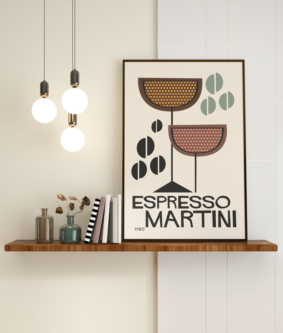 Espresso Martini Cocktail Print, Retro Mid-Century Bar - Image 3