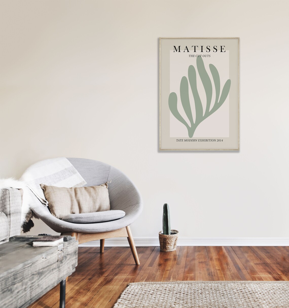 Matisse Cut-Out Leaf Exhibition Poster, Sage Green - Image 3
