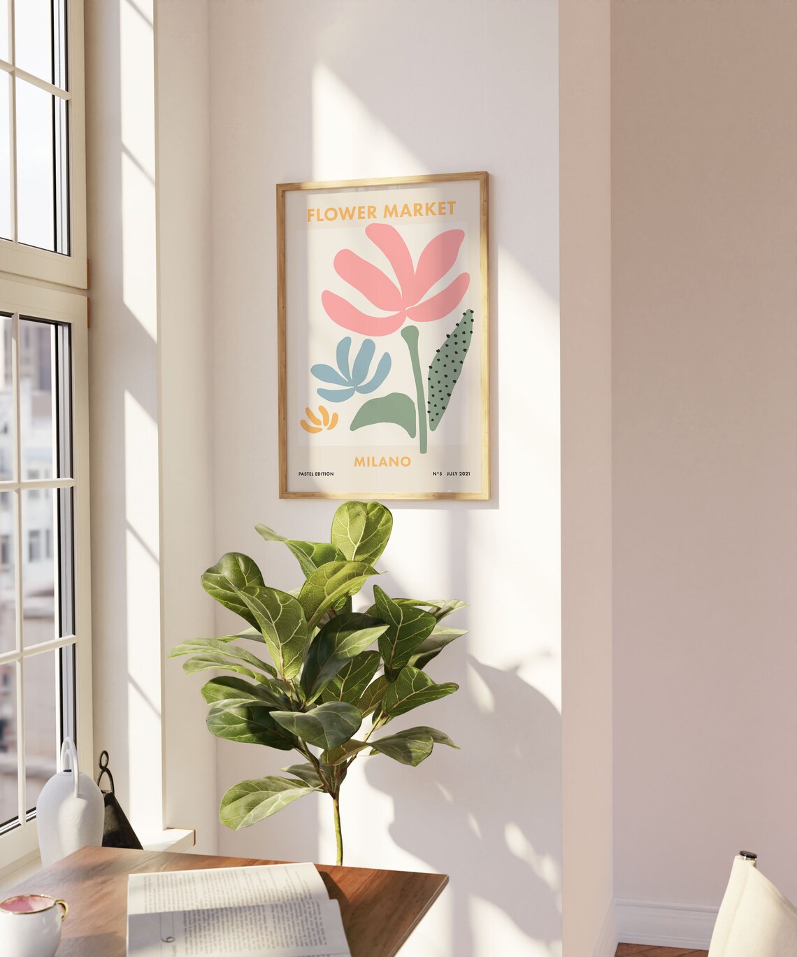 Flower Market Print, Milano Retro Floral Poster - Image 3
