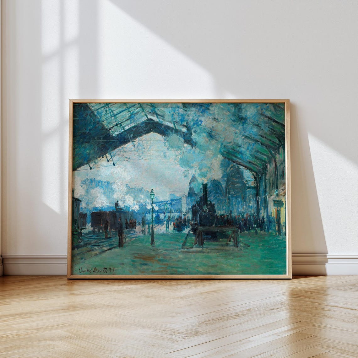 Claude Monet Gare Saint Lazare 1877 Impressionist Train Poster