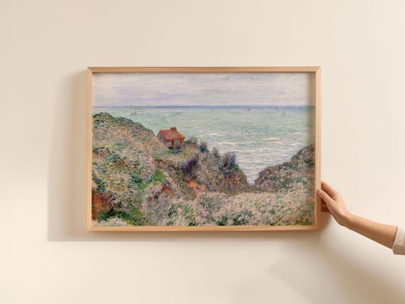 Claude Monet Vintage Landscape Print Cabin Of The Customs Watch
