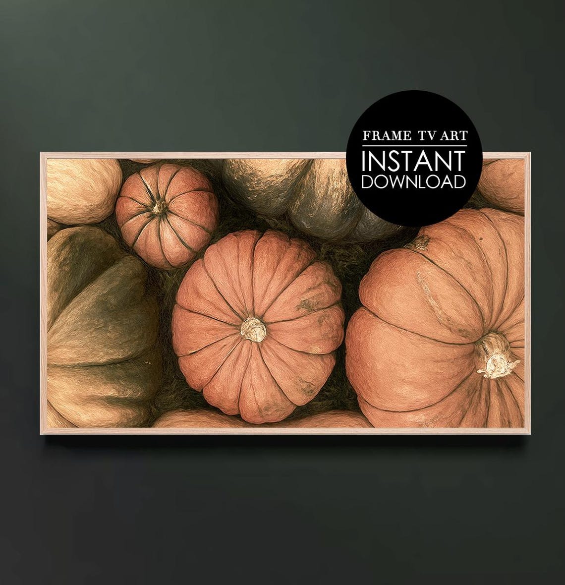 Heirloom Pumpkins Pile Rustic Fall Harvest Still Life Art Poster
