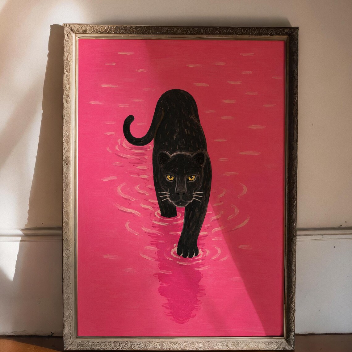 Black Panther Poster Print, Wild Cat Decor