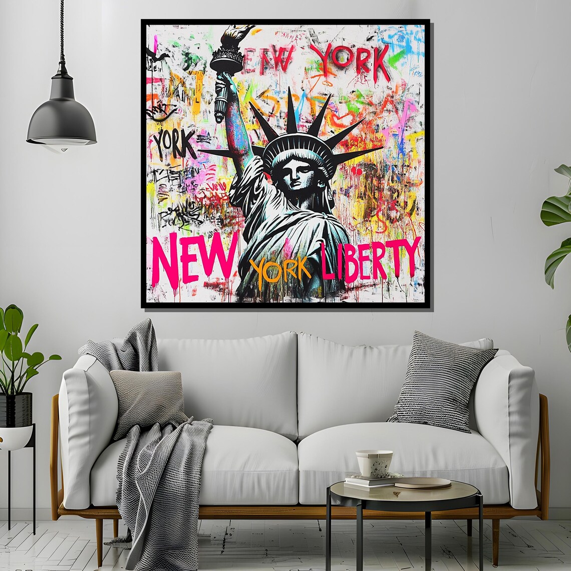 Statue Of Liberty Colorful Graffiti New York City Pop Art Poster - Image 4