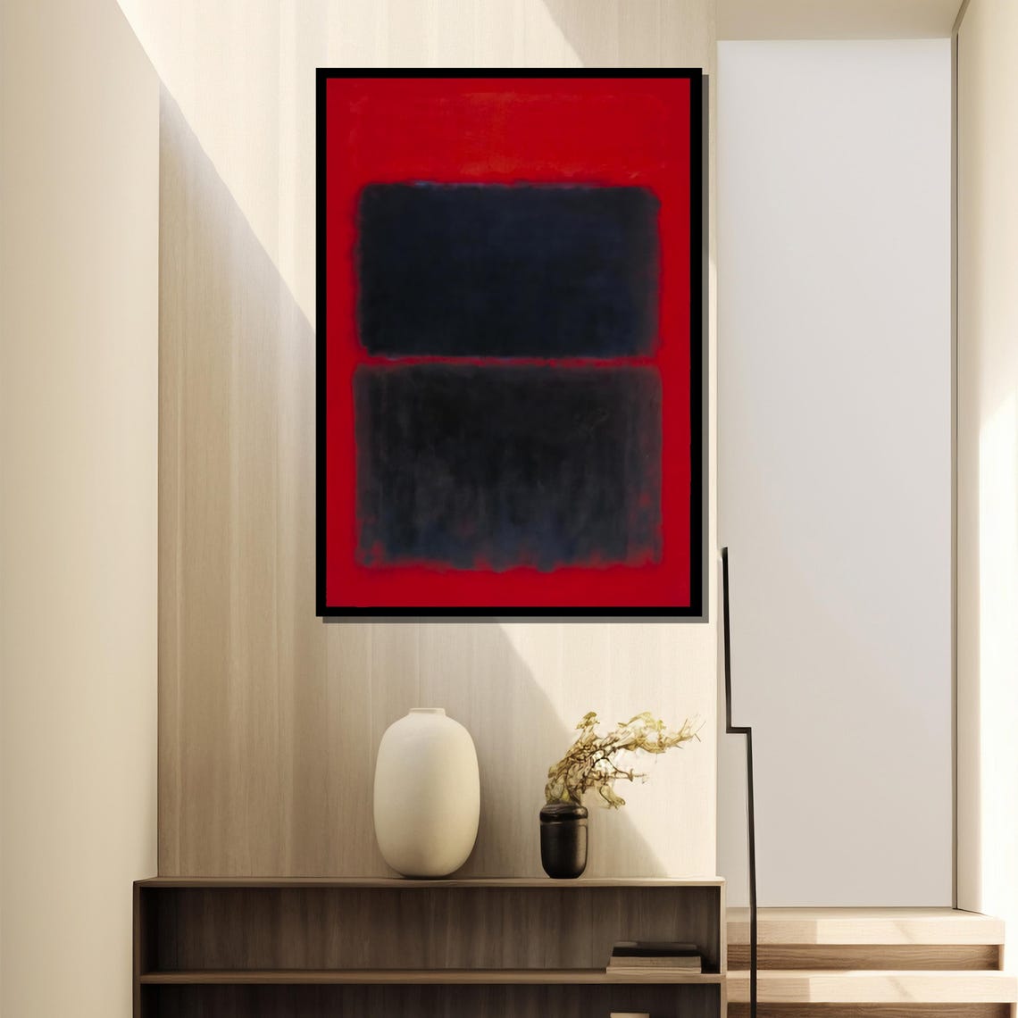 Mark Rothkos Light Red Over Black 1957 Bold Abstract Painting Gift For Modern Art Enthusiasts And Collectors - Image 4