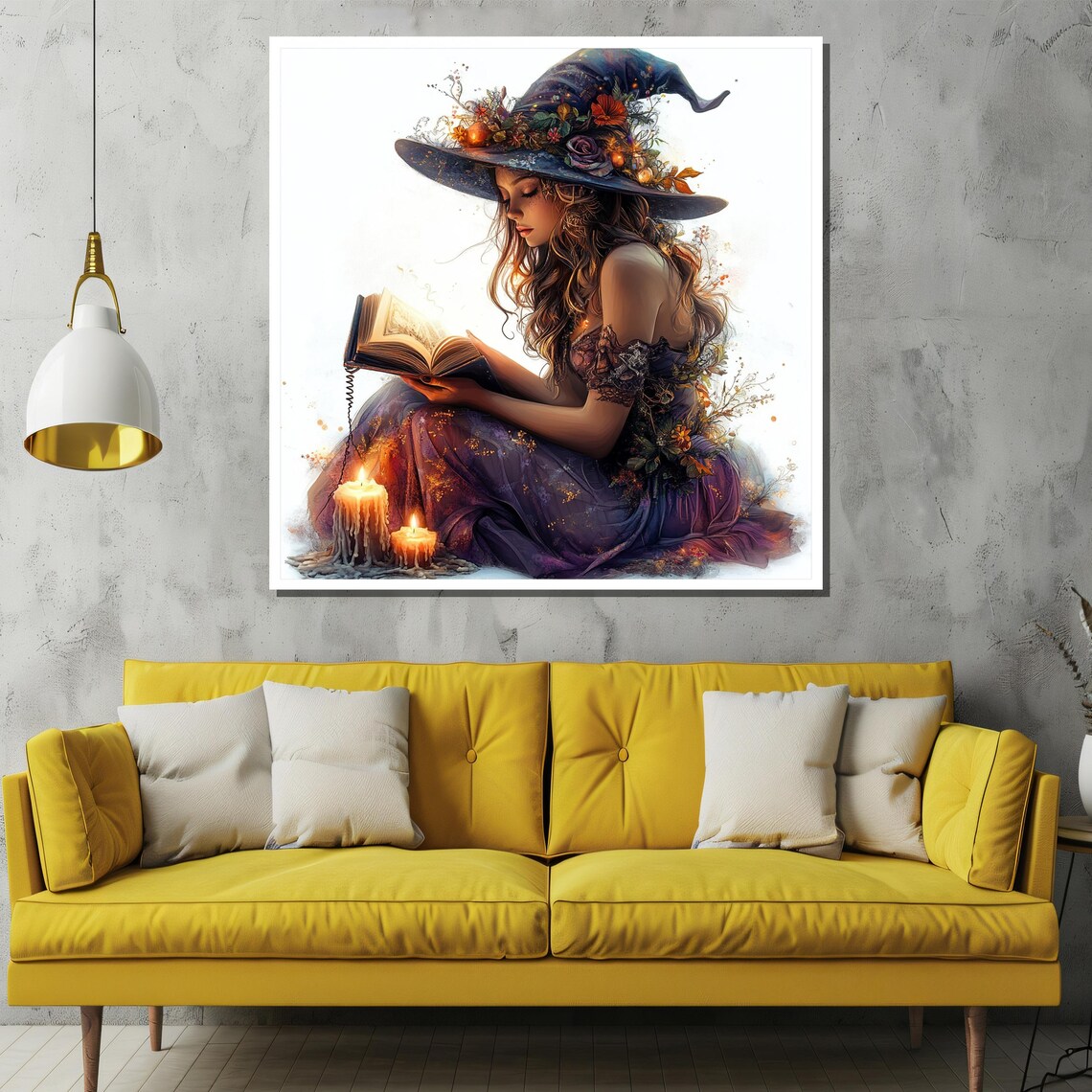 Fairy Witch Painting, Enchanting Fantasy Art Print - Image 2